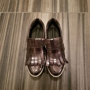 Steven By Steve Madden Annalee Platform Metallic Grey Women's Shoes